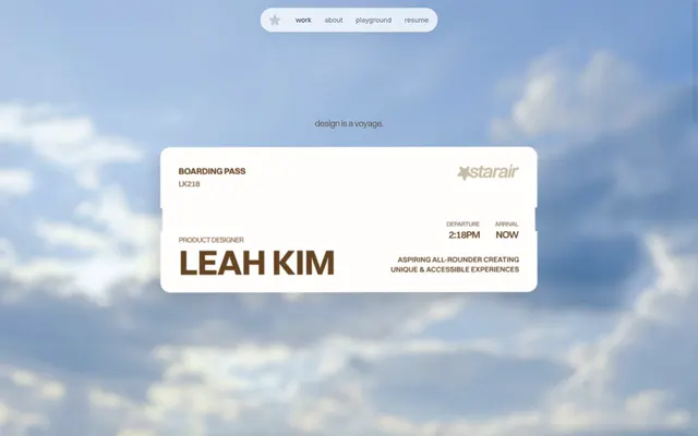 Captura de la portada de leahkimstar.com
